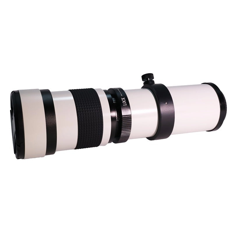 420-800mm F8.3-16 Full Frame White Zoom Telephoto Lens Manual Telephoto Bird Watching Moon Photography