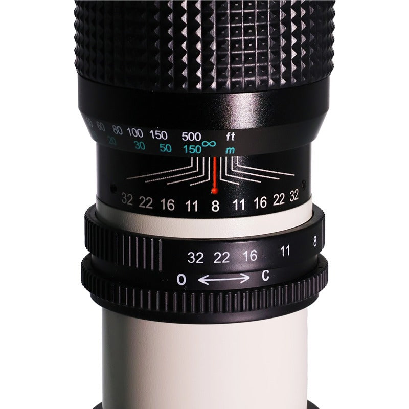 500mm F8.0 Fixed Focus Telephoto Lens Full Frame Moon Viewing Bird Watching Telephoto Lens Manual Camera Lens