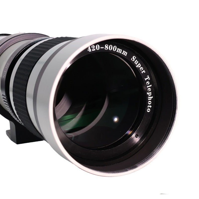 420-800mm F8.3-16 Full Frame White Zoom Telephoto Lens Manual Telephoto Bird Watching Moon Photography