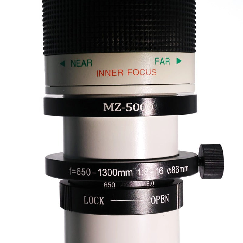 650-1300MM Ultra-Long Zoom Lens Astronomical Telescope Manual Telephoto Lens Universal for DSLR and Mirrorless Cameras Bird Watching Moon Exploration Telephoto Tool