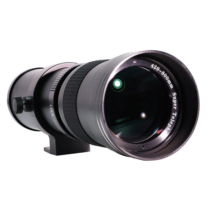 420-800mm F8.3-16 Full Frame Zoom Telephoto Lens Manual Telephoto Camera Lens for Bird Watching and Moon Photography
