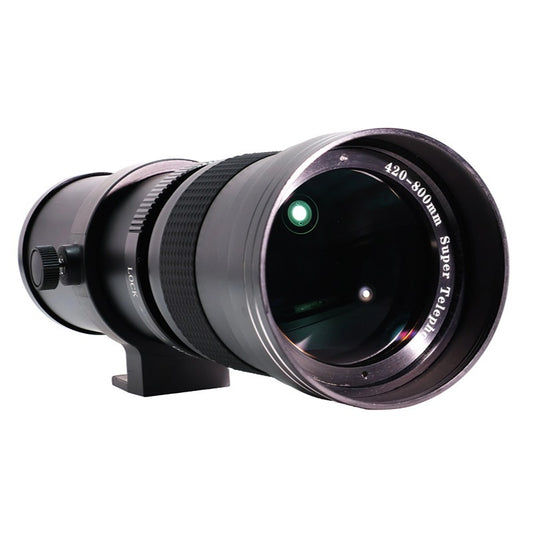 420-800mm F8.3-16 Full Frame Zoom Telephoto Lens Manual Telephoto Camera Lens for Bird Watching and Moon Photography