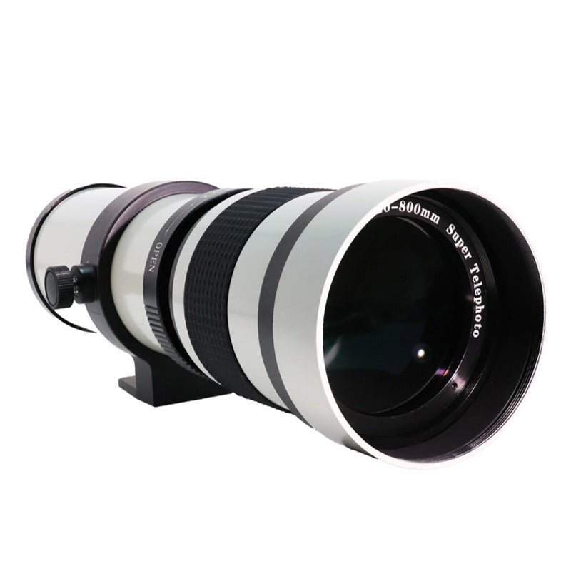 420-800mm F8.3-16 Full Frame White Zoom Telephoto Lens Manual Telephoto Bird Watching Moon Photography